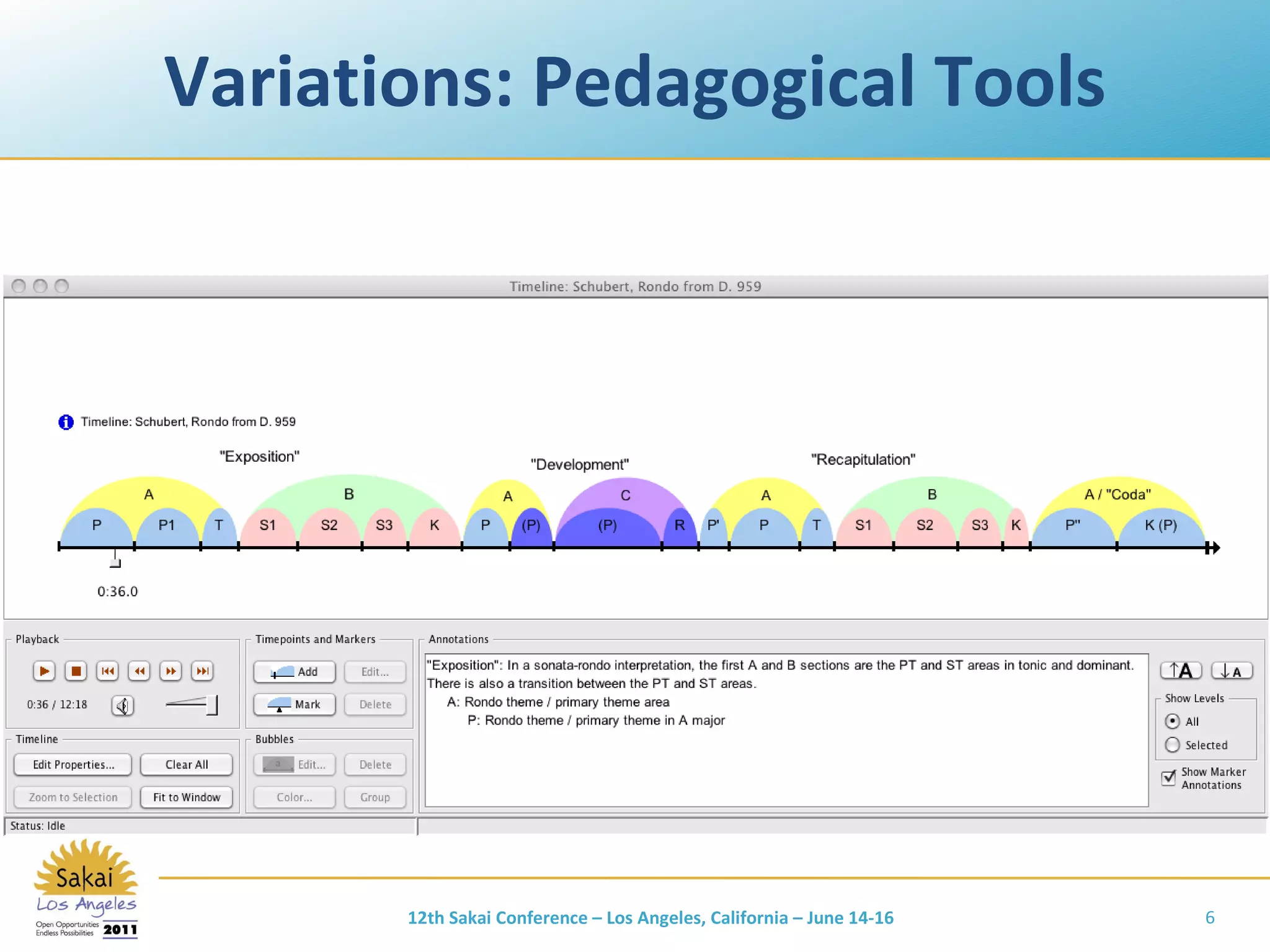 Variations: Pedagogical Tools 12th Sakai Conference – Los Angeles, California – June 14-16 