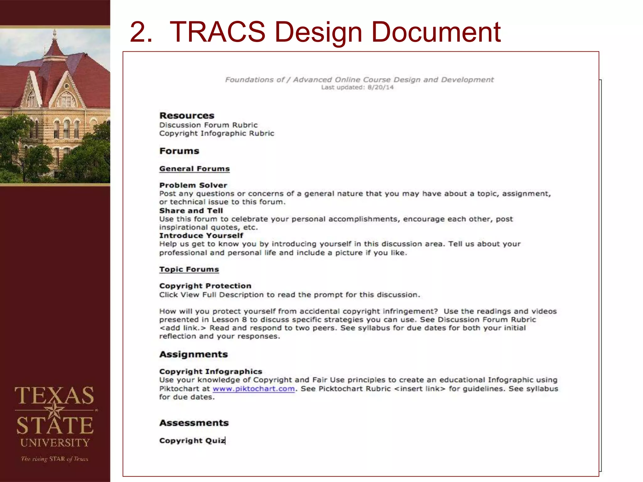 2. TRACS Design Document
 