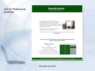 And for Professional portfolios 