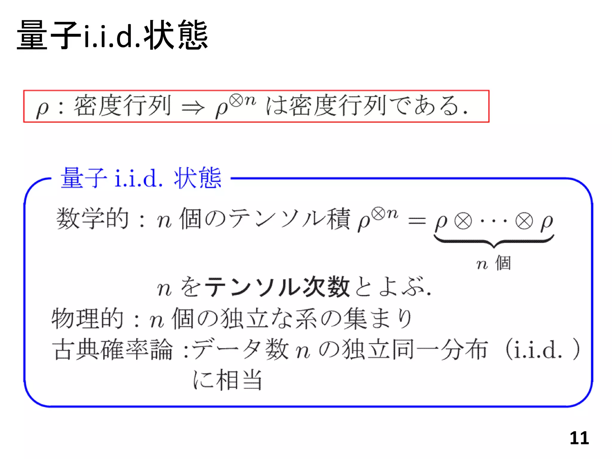 量子i.i.d.状態




             11
 