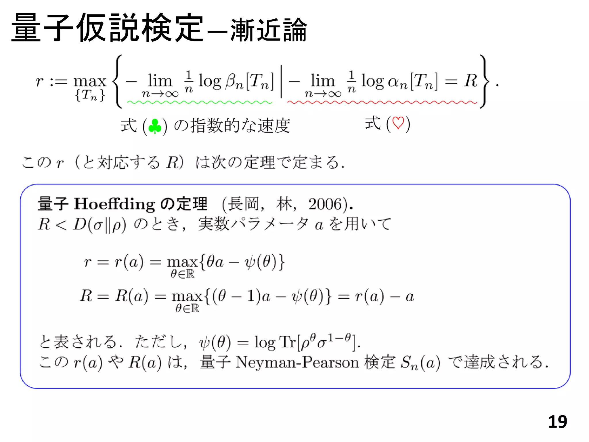 量子仮説検定―漸近論




             19
 