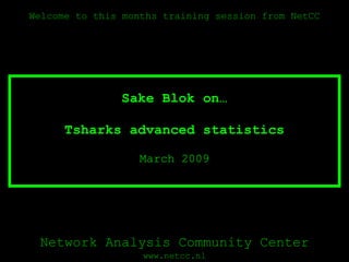 Tsharks advanced statistics March 2009 