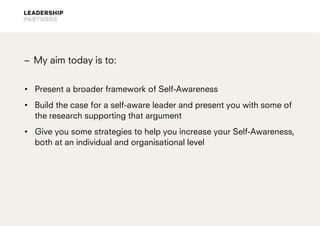 Self-Awareness: the key to leadership effectiveness | PDF