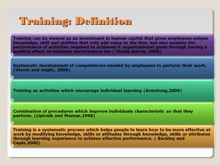 Training: Definition

 