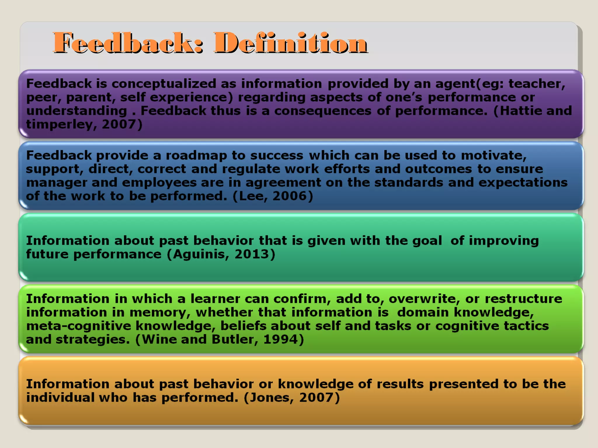 Feedback: Definition

 