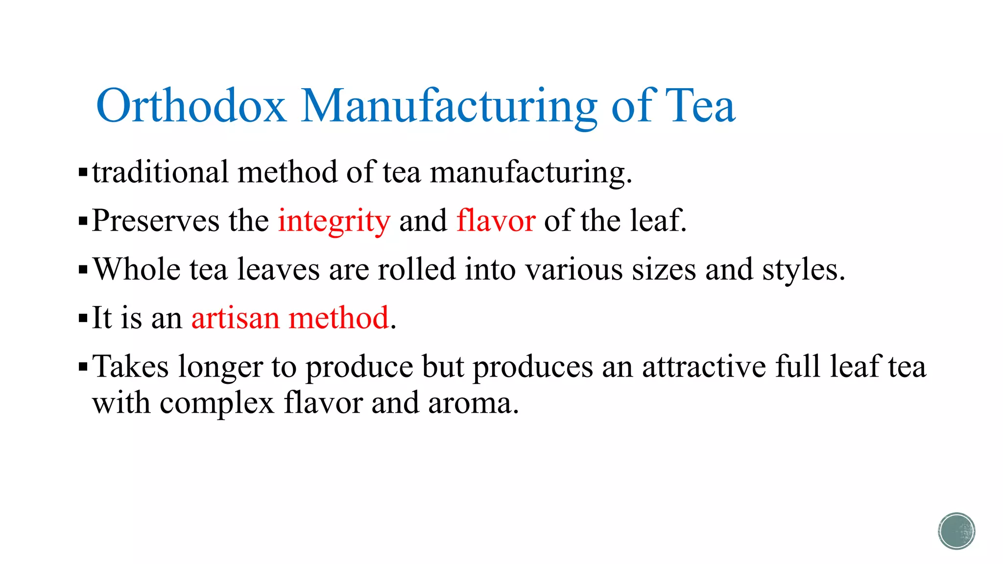Fermentation of Tea | PPTX