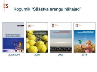 2002/2004 2006 2009 Kogumik “Säästva arengu näitajad” 2011 