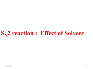 SN2 reaction : Effect of Solvent
7/17/2021 57
 