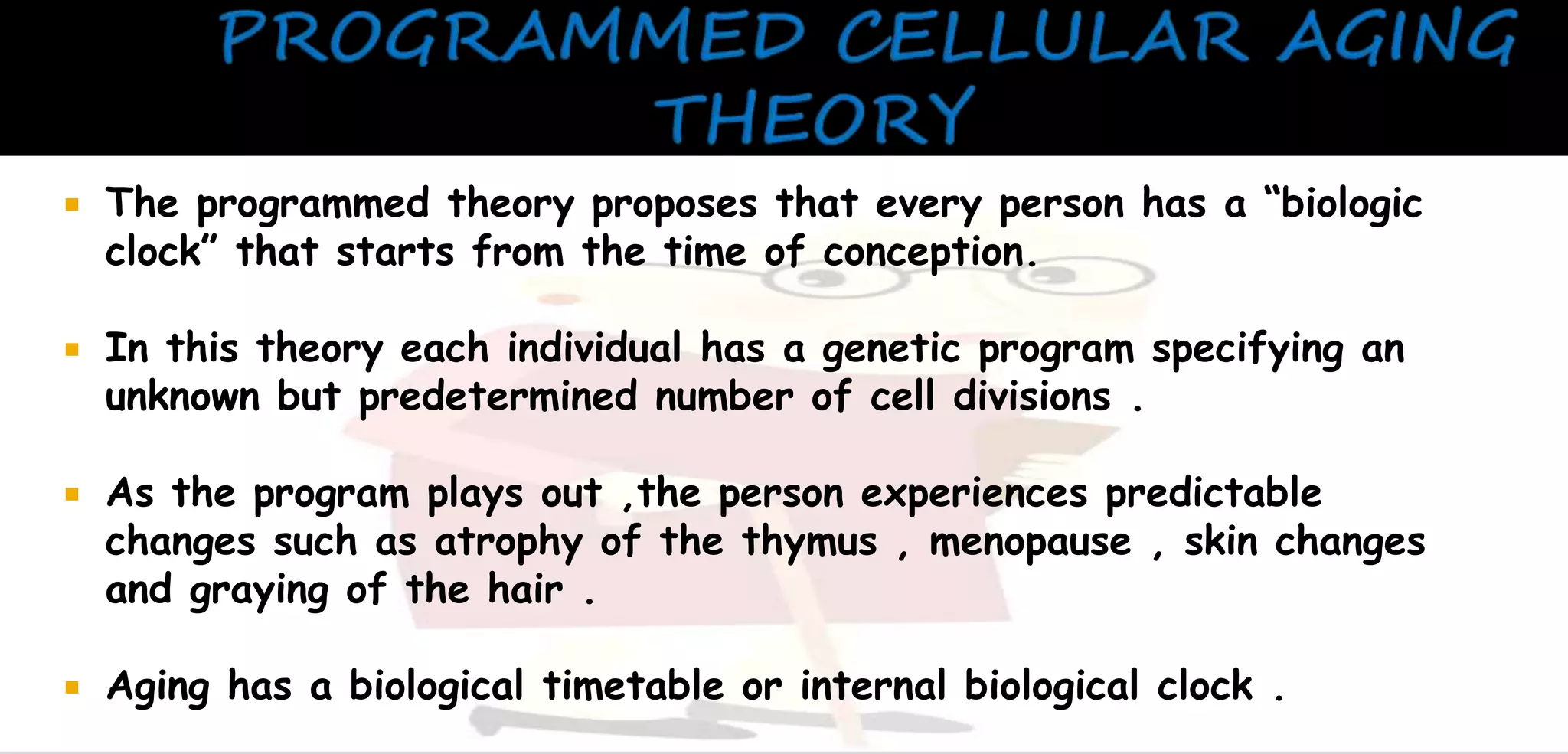 Concept of theories of aging ppt ppt