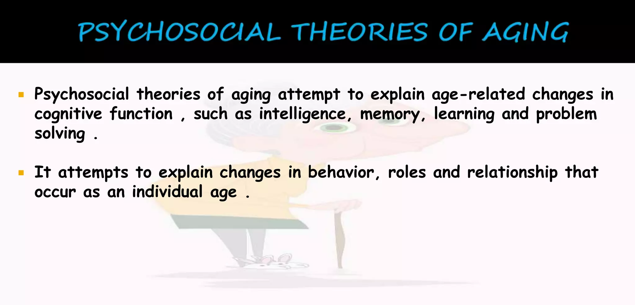 Concept of theories of aging ppt ppt