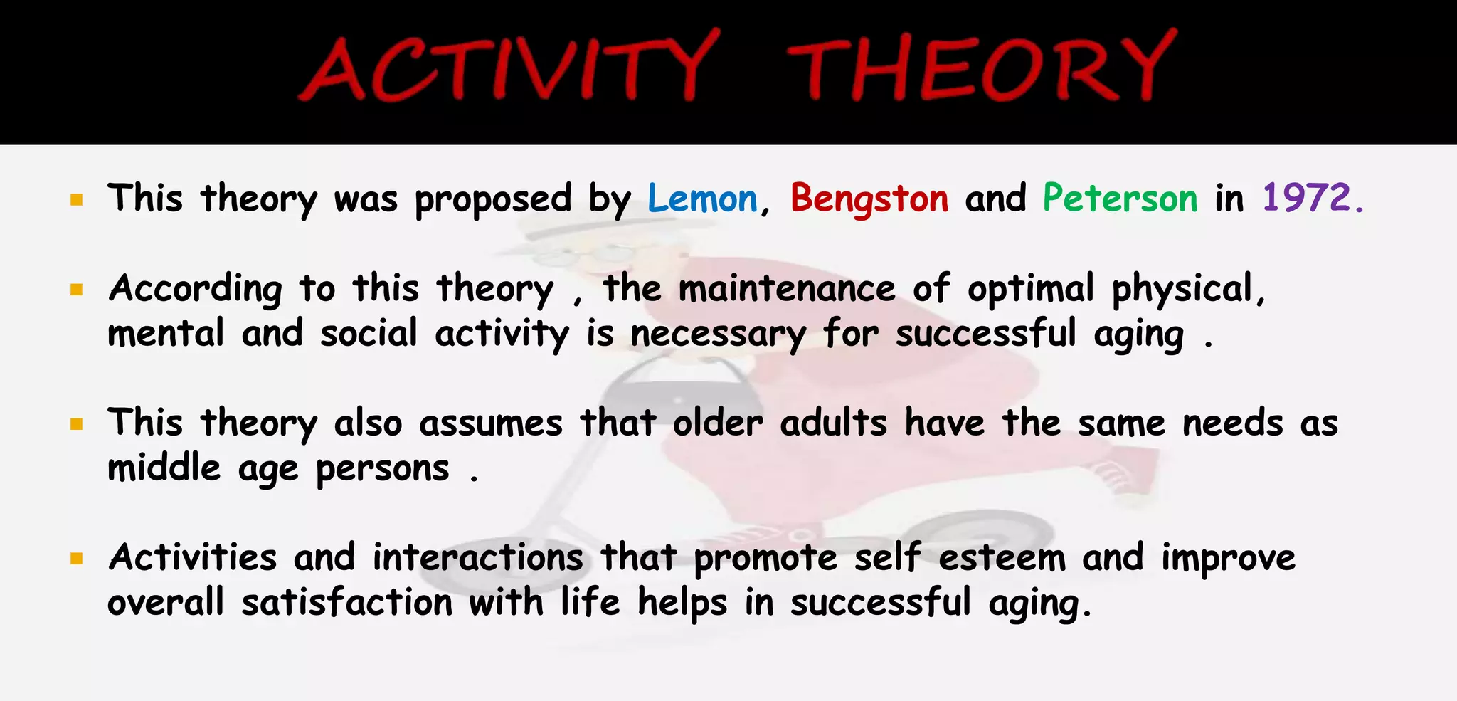 Concept of theories of aging ppt ppt