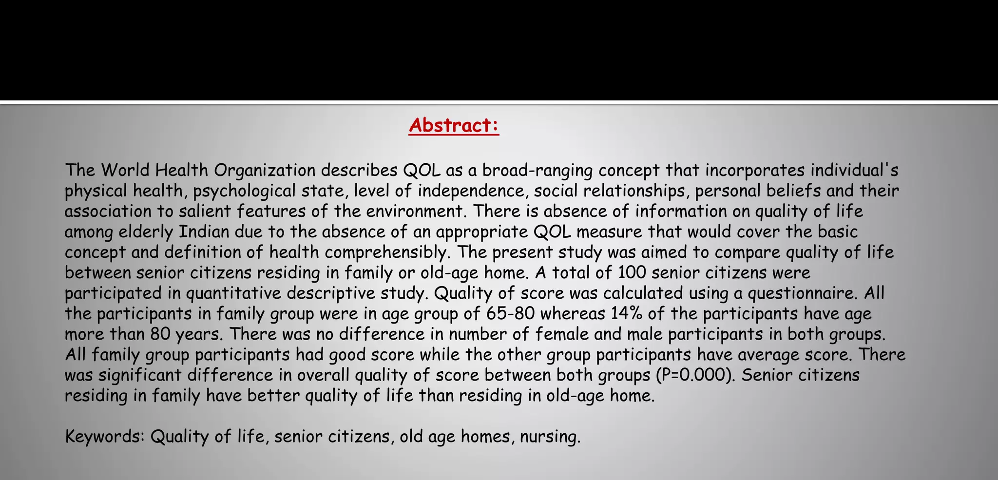 Concept of theories of aging ppt ppt