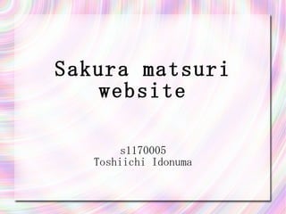 Sakura matsuri website s1170005 Toshiichi Idonuma 