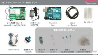 sakura.io コントロールパネル ログイン
8
sakura.io コントロールパネル（https://secure.sakura.ad.jp/iot/）にログインします。
Googleにて「さくらインターネット iot 開発者」を検索し、開発者向けページの下記ボタンからもアクセスします。
 