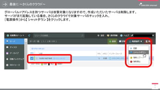 最後に ～sakura.io～
80
ハンズオンに使用したさくらの通信モジュールは必要に応じて登録を解除します。
接続ステータス横の歯車マークをクリックします。
 