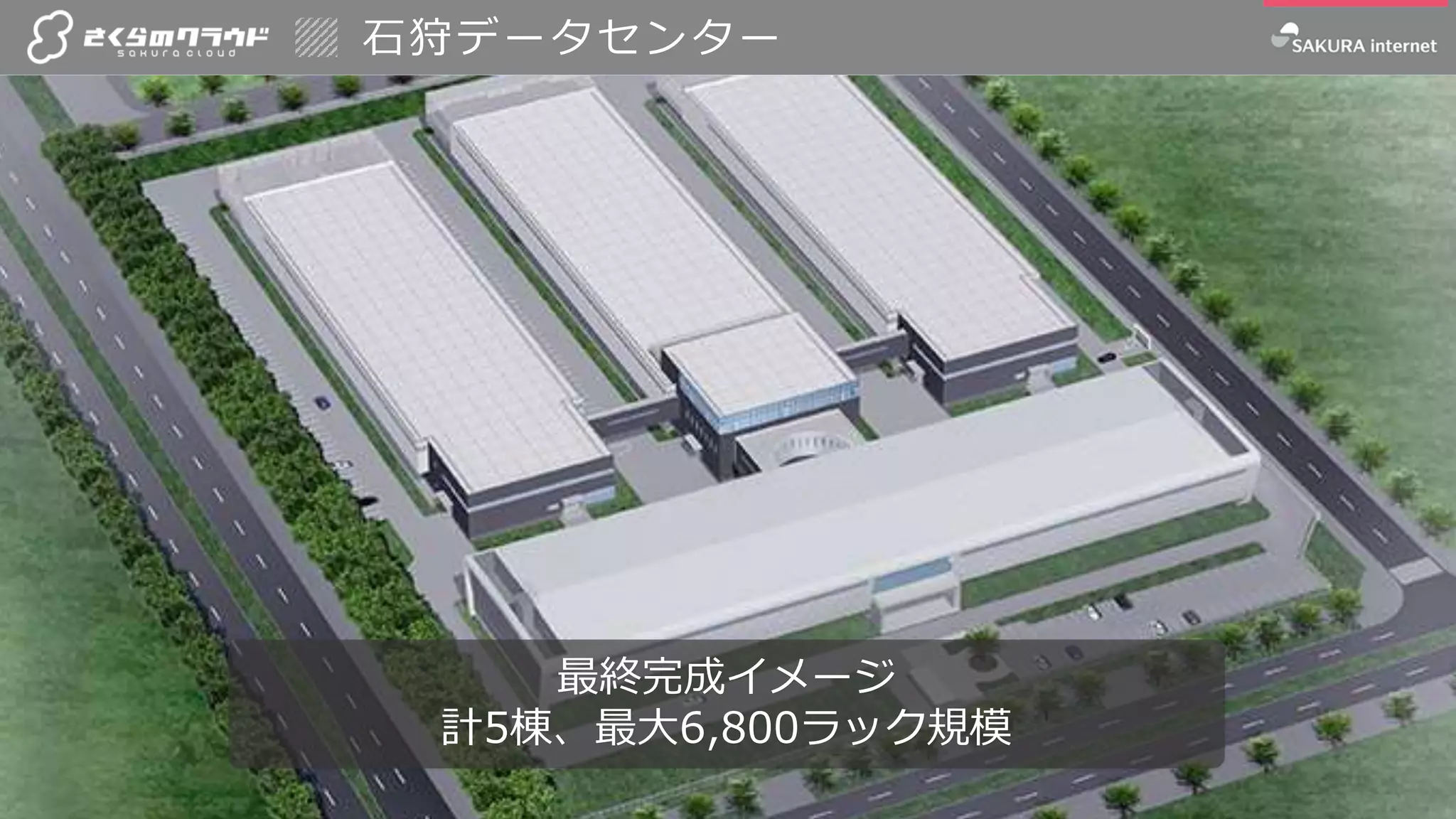 1616
最終完成イメージ
計5棟、最大6,800ラック規模
石狩データセンター
 