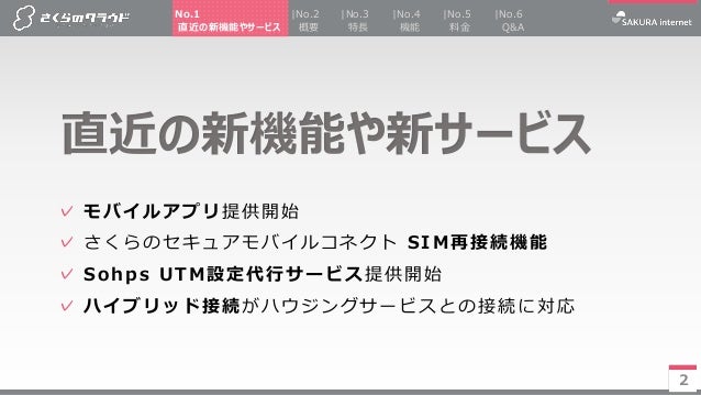 さくらのクラウド サービス概要カタログ 2018年8月号