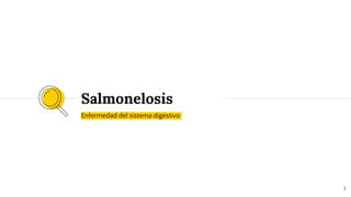 Salmonelosis
Enfermedad del sistema digestivo
1
 