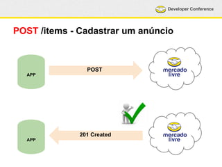 Developer Conference 
POST /items - Cadastrar um anúncio 
APP 
POST 
APP 
201 Created 
 