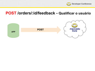Developer Conference 
POST /orders/:id/feedback - Qualificar o usuário 
APP 
POST 
 