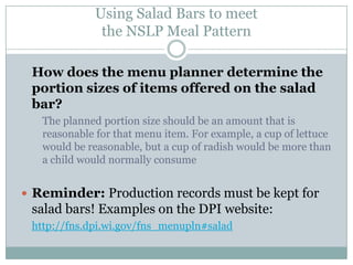 Salad bar overview | PPTX