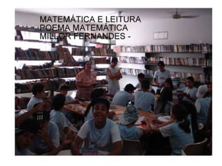Vidas Secas
Após a vídeo conferência foi
desenvolvida uma parceria
entre a Sala de Leitura e a
professora Sandra Betete, d...
