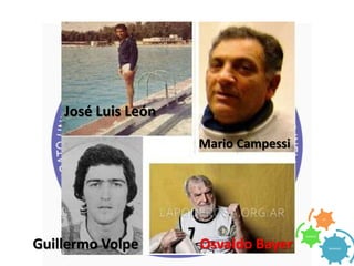 José Luis León

                     Mario Campessi




                                               GV




                                      CHANGO


Guillermo Volpe      Osvaldo Bayer                  BRAMAJO
 