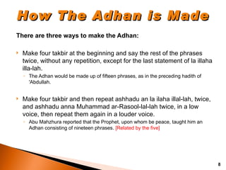 Making Adhan Salah(3) Adhan | PPT