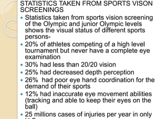 Sports vision: Visual skills evaluation and Enhancement | PPTX