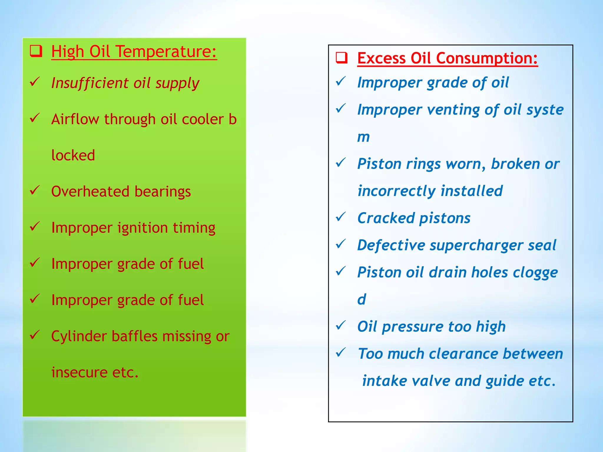 Troubles in Engine system | PPTX