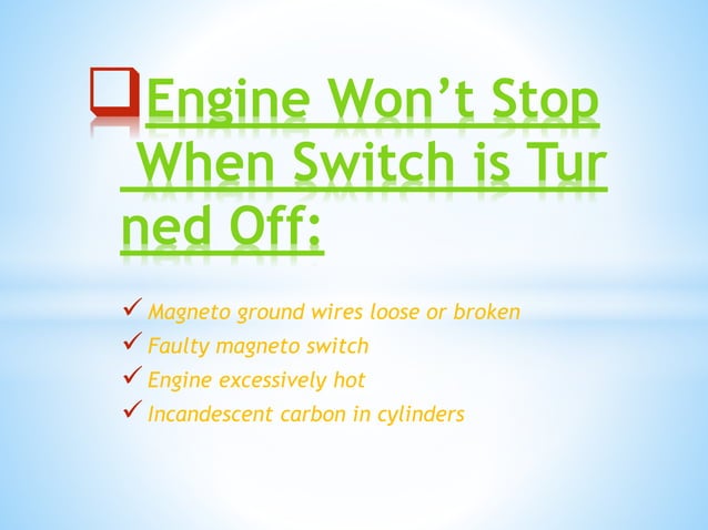 Troubles in Engine system | PPTX