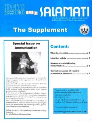 Salamati supplement on immunization