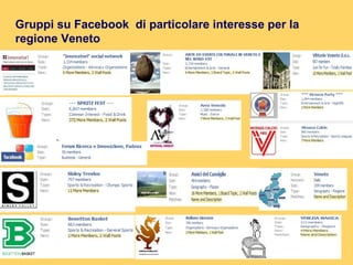Gruppi su Facebook  di particolare interesse per la regione Veneto 