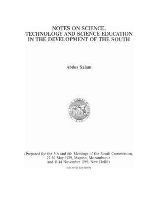 Notes on Science, Technology and Science Education | PDF