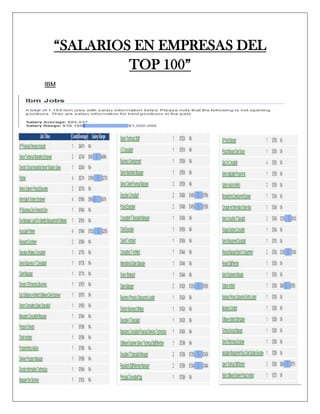 “SALARIOS EN EMPRESAS DEL
           TOP 100”
IBM
 