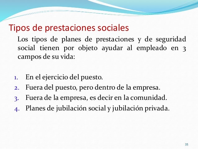 Salarios y planes de prestaciones sociales