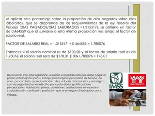 Salario y sueldo ley de infonavit y ley | PPTX