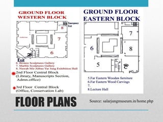 FLOOR PLANS Source: salarjungmuseum.in/home.php
 