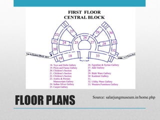 FLOOR PLANS
Source: salarjungmuseum.in/home.php
 