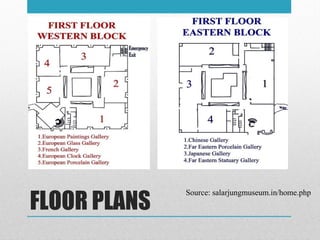 FLOOR PLANS
Source: salarjungmuseum.in/home.php
 
