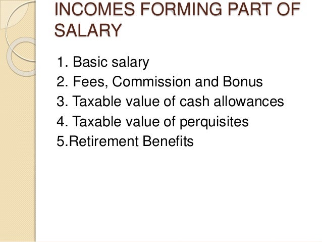 Income Under The Head Salary Income Tax
