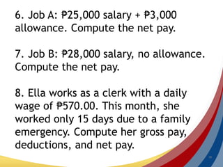 Salary Example Math MATHEMATICS SHS - Salary and Wages 2.pptx