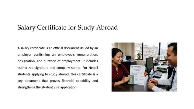 Salary Certificate Sample for Study Abroad Complete Guide