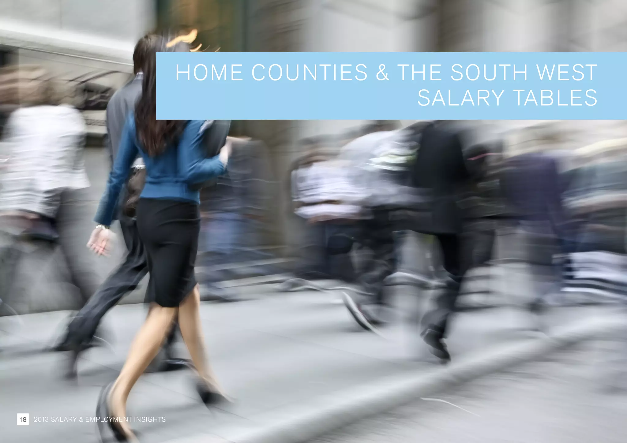 HOME COUNTIES  THE SOUTH WEST
SALARY TABLES
2013 SALARY  EMPLOYMENT INSIGHTS18
 