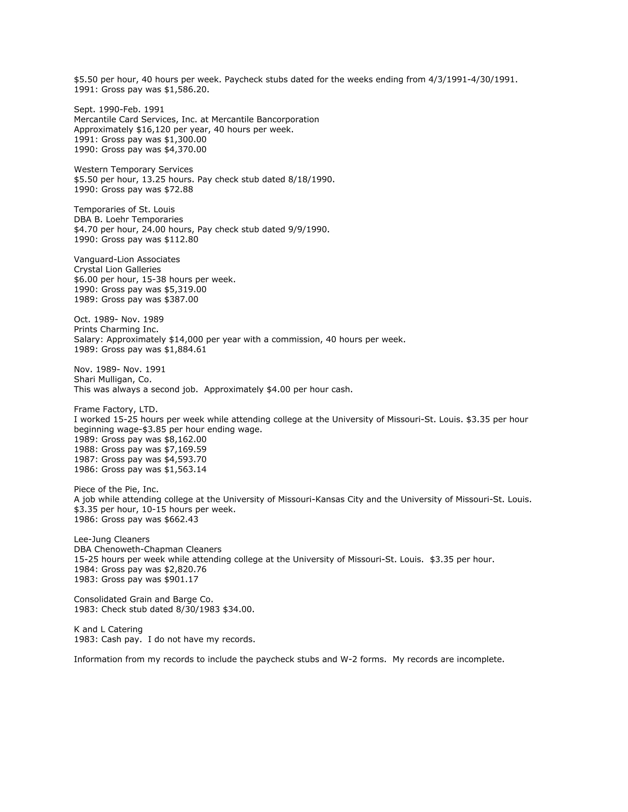 Salary history PDF