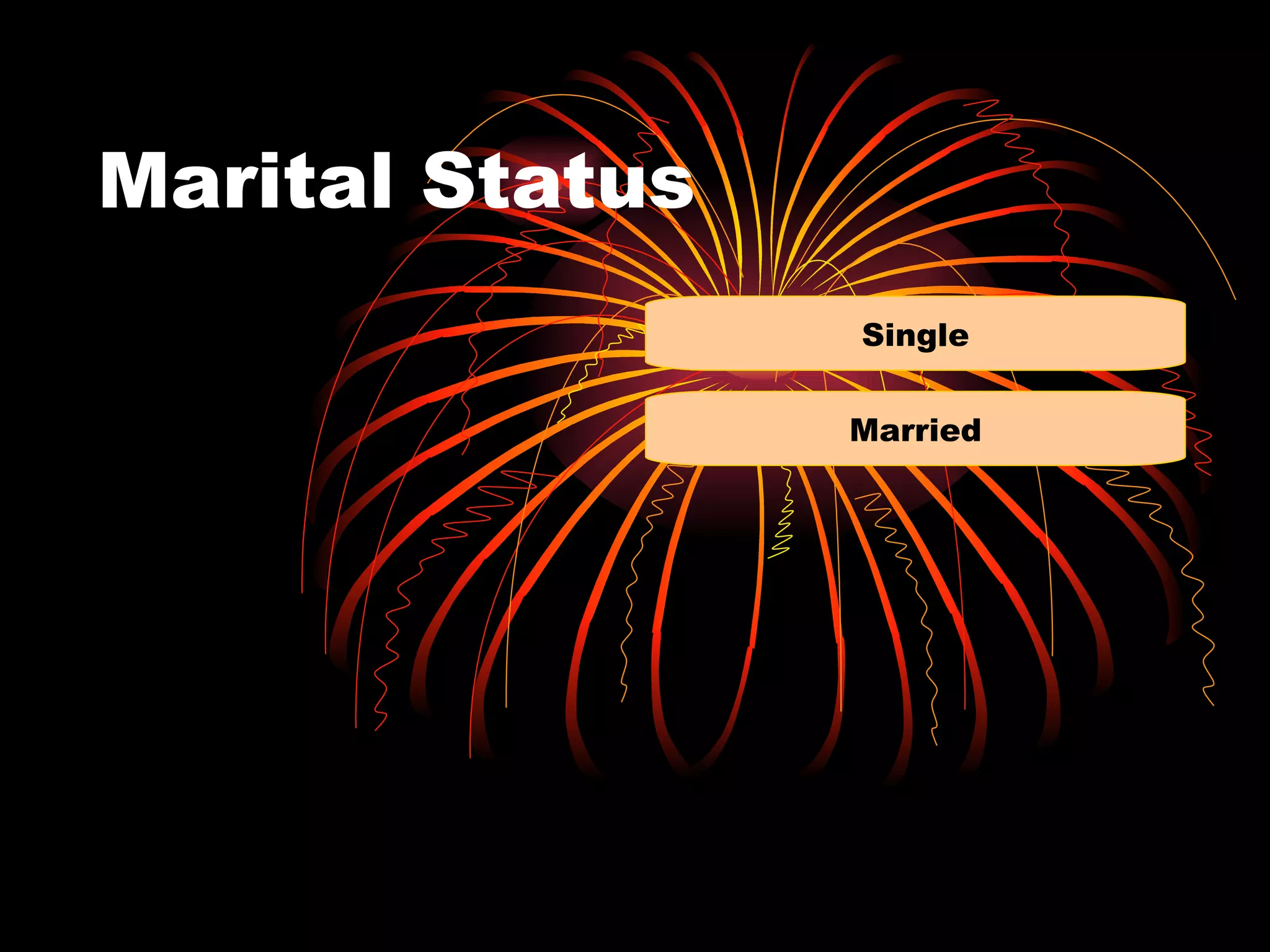 Marital Status
                 Single


                 Married
 