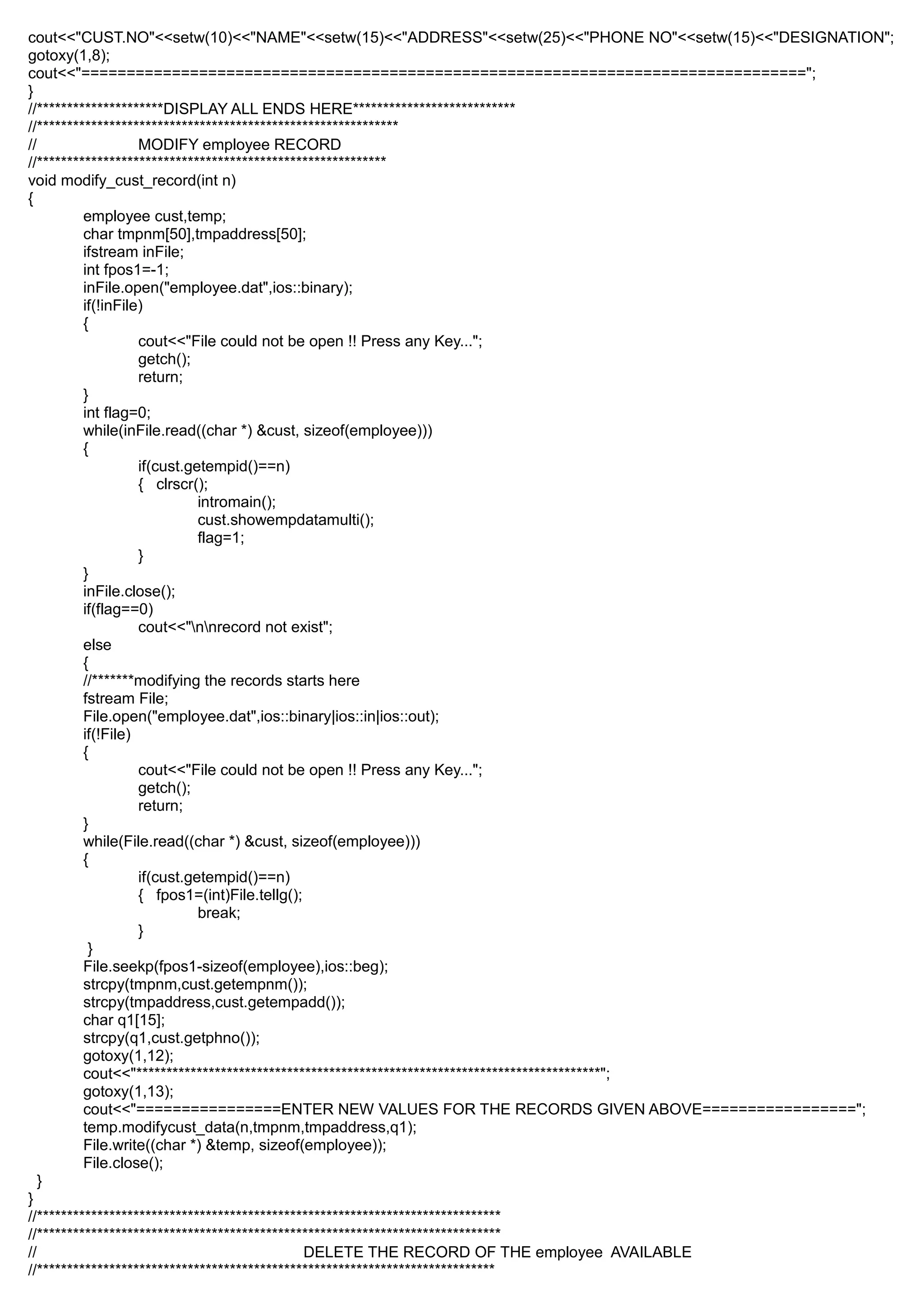 SALARY MANAGEMENT SYSTEM IN C++ | DOC