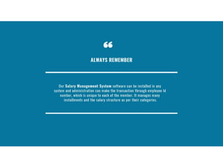 Salary management system