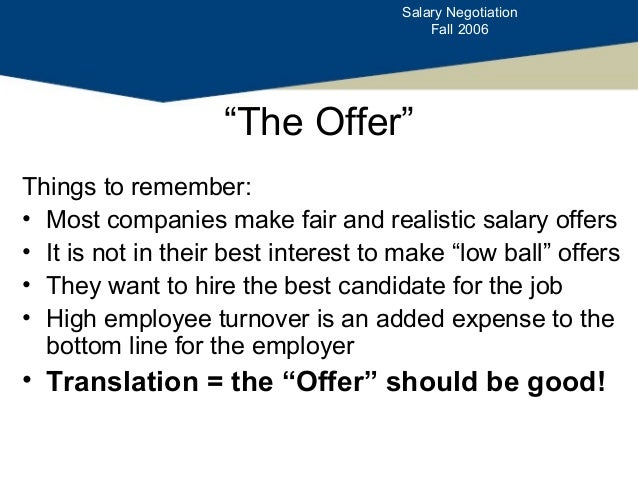 negotiating salary offer