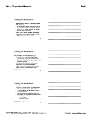 Salary Negotiation Handout Pdf